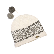 čepice pletená bambulová NORWEAR bílá