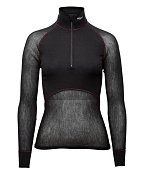 Dámský rolák BRYNJE CLASSIC WOOL THERMO LIGHT ZIP-POLO black XS