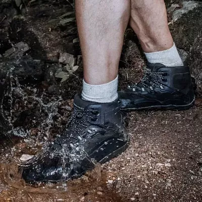 Barefoot kotníkové boty GROUNDIES All Terrain High Černé EU 42
