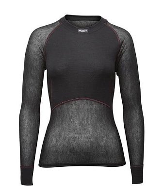 Dámské triko BRYNJE CLASSIC WOOL THERMO LIGHT SHIRT black