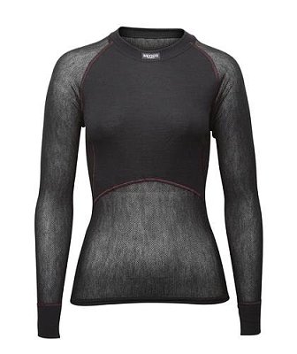 Dámské triko BRYNJE CLASSIC WOOL THERMO LIGHT SHIRT black L
