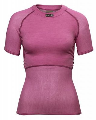 Dámské triko BRYNJE CLASSIC WOOL THERMO LIGHT T-SHIRT pink M