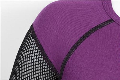 Dámské triko s dlouhým rukávem BRYNJE WOOL THERMO violet XS