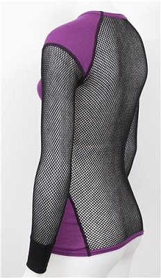 Dámské triko s dlouhým rukávem BRYNJE WOOL THERMO violet XL