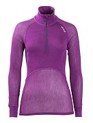 Dámský rolák BRYNJE CLASSIC WOOL THERMO LIGHT ZIP-POLO violet  S