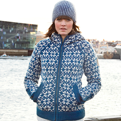 Dámský severský svetr ICEWEAR HELGA modrý XXL