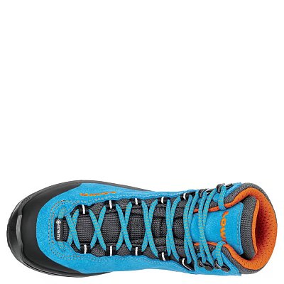 Dětské kotníkové boty LOWA CADIN GTX MID JR turqoise/flame EU 37