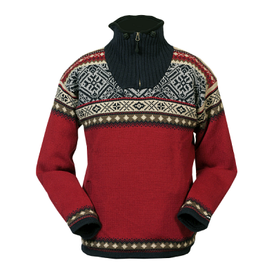 Pravý norský svetr NORWEAR BERGEN červený XXL