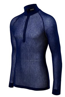  rolák BRYNJE SUPER THERMO ZIP POLO SHIRT W/INLAY  navy XXL