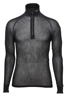 Rolák BRYNJE WOOL THERMO LIGHT ZIP-POLO black S