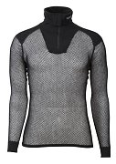 Rolák BRYNJE WOOL THERMO SHIRT zip-polo black  L