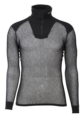 Rolák BRYNJE WOOL THERMO SHIRT zip-polo black  L