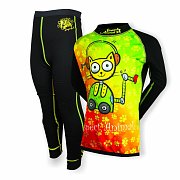 Set dětského funkčního prádla SUSPECT ANIMAL BAMBOO HEAVY ROBOKOČKA černý 140