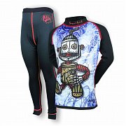 Set dětského funkčního prádla SUSPECT ANIMAL BAMBOO HEAVY ROBOT černý 110