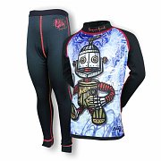 Set dětského funkčního prádla SUSPECT ANIMAL BAMBOO HEAVY ROBOT černý 130