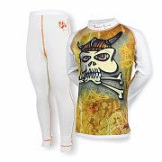 Set dětského funkčního prádla SUSPECT ANIMAL BAMBOO HEAVY VIKING bílý 140