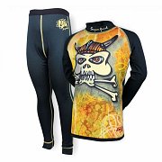 Set dětského funkčního prádla SUSPECT ANIMAL BAMBOO HEAVY VIKING černý 110