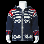Tradiční dětský norský svetr NORLENDER FANAFJELLET navy 7-8 let