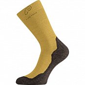 Vlněné trekové ponožky LASTING WHI 640 hořčice M