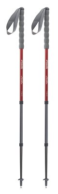Ultralehké třídílné trekové hole s prodlouženou pěnovou rukojetí PINGUIN FASTRAIL TL FOAM red
